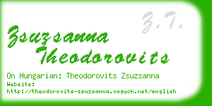 zsuzsanna theodorovits business card